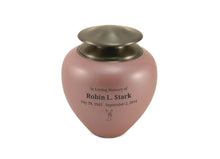 High Gloss Pearl Pink Brass Silver Lid Adult Cremation Urn - Funeral.com, Inc.