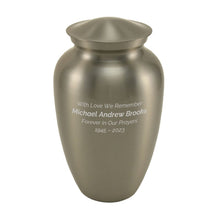 High Gloss Pewter Stainless Steel Adult Cremation Urn - Funeral.com, Inc.