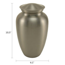 High Gloss Pewter Stainless Steel Adult Cremation Urn - Funeral.com, Inc.
