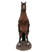 Horse Pet Cremation Urn with Brown Rearing Bay Horse Figurine - Funeral.com, Inc.