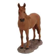 Horse Pet Cremation Urn with Chestnut Standing Bay Horse Figurine - Funeral.com, Inc.