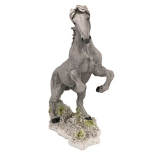 Horse Pet Cremation Urn with Gray Rearing Mustang Figurine - Funeral.com, Inc.