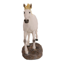 Horse Pet Cremation Urn with White Running Figurine - Funeral.com, Inc.