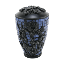 Iris Flower Stained Glass Mosaic Adult Cremation Urn - Funeral.com, Inc.