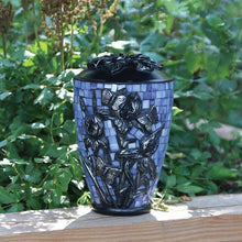 Iris Flower Stained Glass Mosaic Adult Cremation Urn - Funeral.com, Inc.