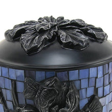 Iris Flower Stained Glass Mosaic Adult Cremation Urn - Funeral.com, Inc.