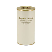 Ivory Stainless Steel Adult Cremation Urn with Butterfly Lid - Funeral.com, Inc.