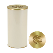 Ivory Stainless Steel Adult Cremation Urn with Butterfly Lid - Funeral.com, Inc.