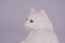 Ivory White Coat Shorthair Cat Figurine Pet Urn - Funeral.com, Inc.