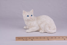 Ivory White Coat Shorthair Cat Figurine Pet Urn - Funeral.com, Inc.