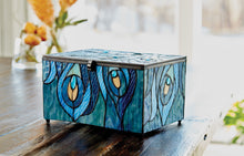 Jewel - Toned Peacock Memory Chest Adult Cremation Urn - Funeral.com, Inc.