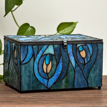 Jewel - Toned Peacock Memory Chest Adult Cremation Urn - Funeral.com, Inc.