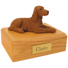 Light Brown Irish Setter, Lying Down Figurine Pet Cremation Urn  - Funeral.com, Inc.