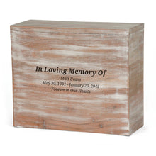 Light Vintage Acacia Wood Sliding Bottom Adult Cremation Urn - Funeral.com, Inc.