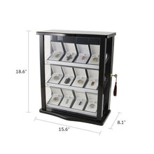 Lockable Jewelry Cherry High - Gloss Cremation Display Case - Funeral.com, Inc.