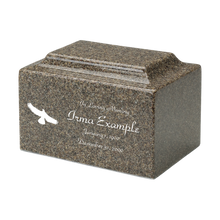 MacKenzie Classic Urn+Vault® for Ashes - Cultured Granite - Kodiak Brown