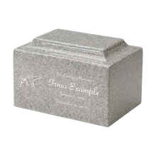 MacKenzie Classic Urn+Vault® for Ashes - Cultured Granite - Mist Gray