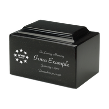 MacKenzie Classic Urn+Vault® for Ashes - Cultured Granite - Orca Black