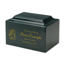 MacKenzie Classic Urn+Vault® for Ashes - Cultured Granite - Sea Holly Green