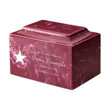 MacKenzie Classic Urn+Vault® for Ashes - Cultured Marble - Berry