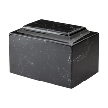 MacKenzie Classic Urn+Vault® for Ashes - Cultured Marble - Black & White