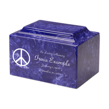 MacKenzie Classic Urn+Vault® for Ashes - Cultured Marble - Cobalt