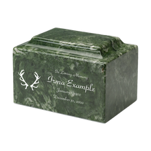 MacKenzie Classic Urn+Vault® for Ashes - Cultured Marble - Emerald
