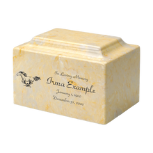 MacKenzie Classic Urn+Vault® for Ashes - Cultured Marble - Gold