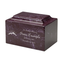 MacKenzie Classic Urn+Vault® for Ashes - Cultured Marble - Merlot
