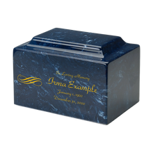 MacKenzie Classic Urn+Vault® for Ashes - Cultured Marble - Navy