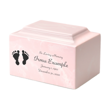 MacKenzie Classic Urn+Vault® for Ashes - Cultured Marble - Pink