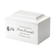 MacKenzie Classic Urn+Vault® for Ashes - Cultured Marble - White