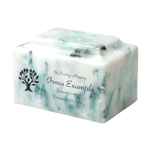 MacKenzie Classic Urn+Vault® for Ashes - Cultured Onyx - Teal