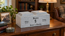 MacKenzie Companion Urn for Ashes - Cultured Granite - Mist Gray