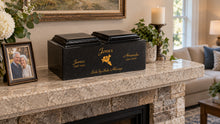 MacKenzie Companion Urn for Ashes - Cultured Granite - Orca Black