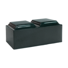 MacKenzie Companion Urn+Vault® for Ashes - Cultured Granite - Sea Holly Green