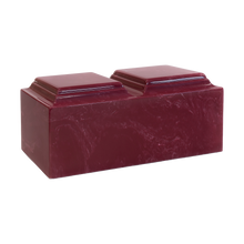 MacKenzie Companion Urn+Vault® for Ashes - Cultured Marble - Berry