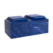 MacKenzie Companion Urn+Vault® for Ashes - Cultured Marble - Cobalt