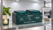 MacKenzie Companion Urn for Ashes - Cultured Marble - Evergreen