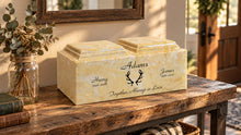 MacKenzie Companion Urn for Ashes - Cultured Marble - Gold