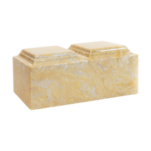 MacKenzie Companion Urn+Vault® for Ashes - Cultured Marble - Gold