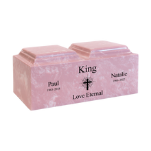 MacKenzie Companion Urn for Ashes - Cultured Marble - Pink