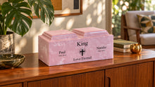MacKenzie Companion Urn for Ashes - Cultured Marble - Pink