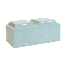 MacKenzie Companion Urn+Vault® for Ashes - Cultured Marble - Seafoam Green