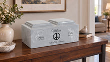 MacKenzie Companion Urn for Ashes - Cultured Marble - Silver Gray