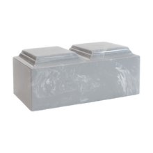 MacKenzie Companion Urn+Vault® for Ashes - Cultured Marble - Silver Gray
