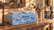 MacKenzie Companion Urn for Ashes - Cultured Marble - Sky Blue