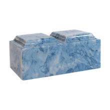 MacKenzie Companion Urn+Vault® for Ashes - Cultured Marble - Sky Blue