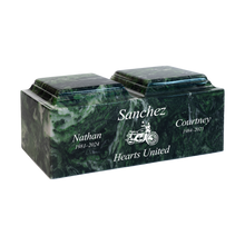 MacKenzie Companion Urn for Ashes - Cultured Marble - Verde