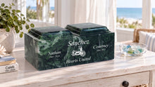 MacKenzie Companion Urn for Ashes - Cultured Marble - Verde
